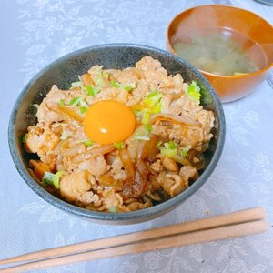 にんにくたっぷり濃いめ！すた丼♪